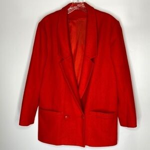 Vintage Stephen Douglas Wool Blazer Red Pure Wool Button Blazer Jacket M/L